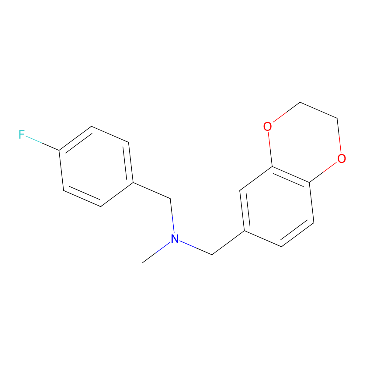 [(2,3-Dihydro-1,4-benzodioxin-6-yl)methyl][(4-fluorophenyl)methyl]methylamine molecular structure, CAS 1795014-22-0