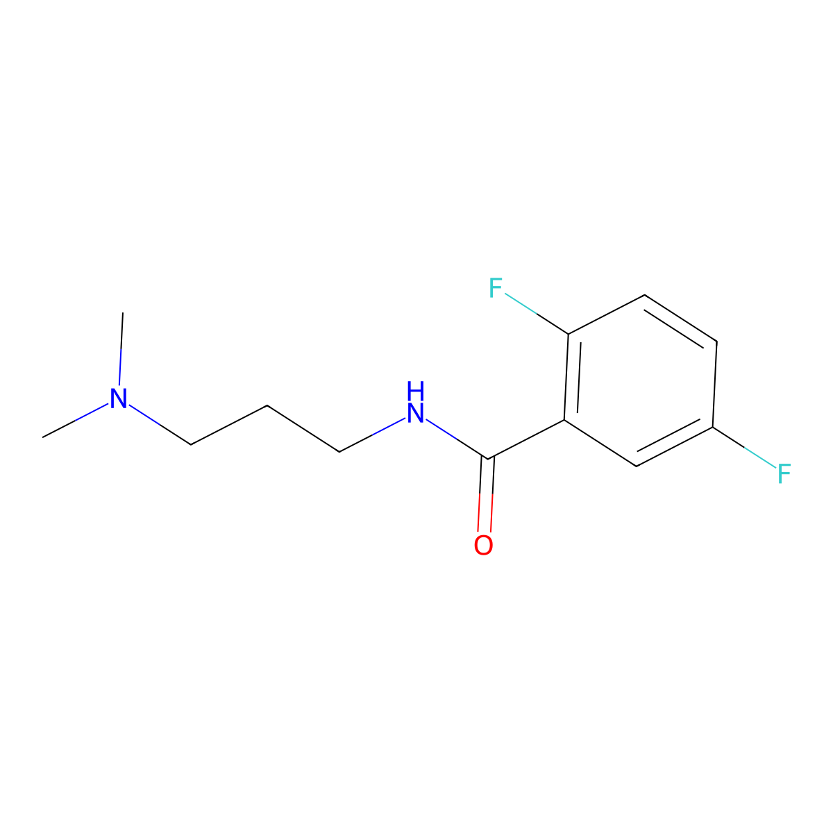 N-[3-(Dimethylamino)propyl]-2,5-difluorobenzamide molecular structure, CAS 1795015-05-2