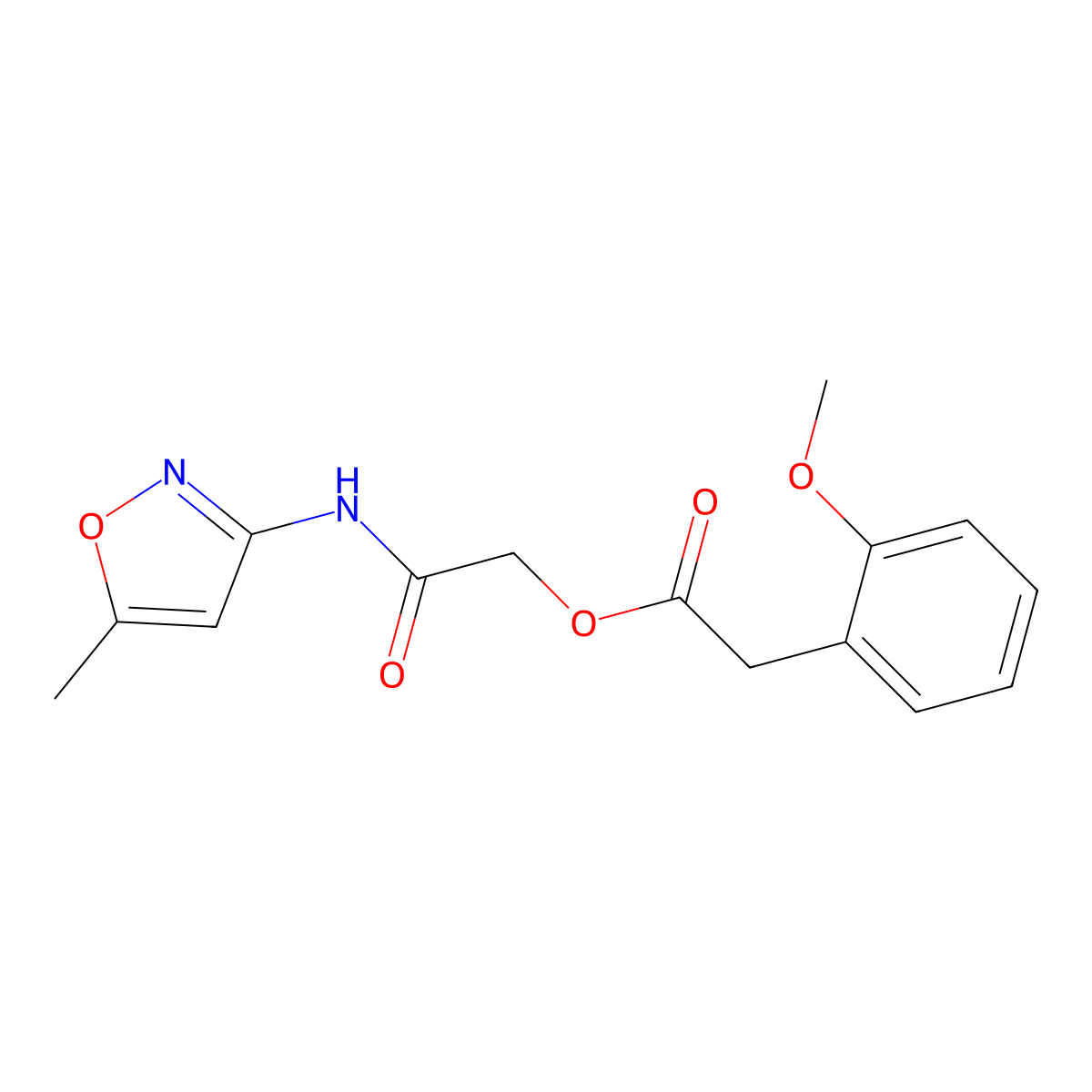 [2-[(5-Methyl-1,2-oxazol-3-yl)amino]-2-oxoethyl] 2-(2-methoxyphenyl)acetate molecular structure, CAS 1795030-85-1