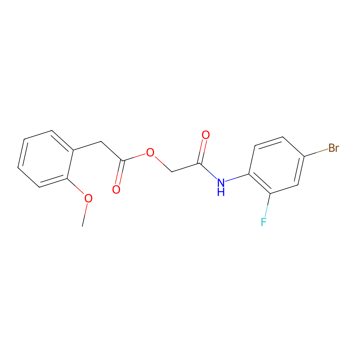 [2-(4-Bromo-2-fluoroanilino)-2-oxoethyl] 2-(2-methoxyphenyl)acetate molecular structure, CAS 1795030-90-8