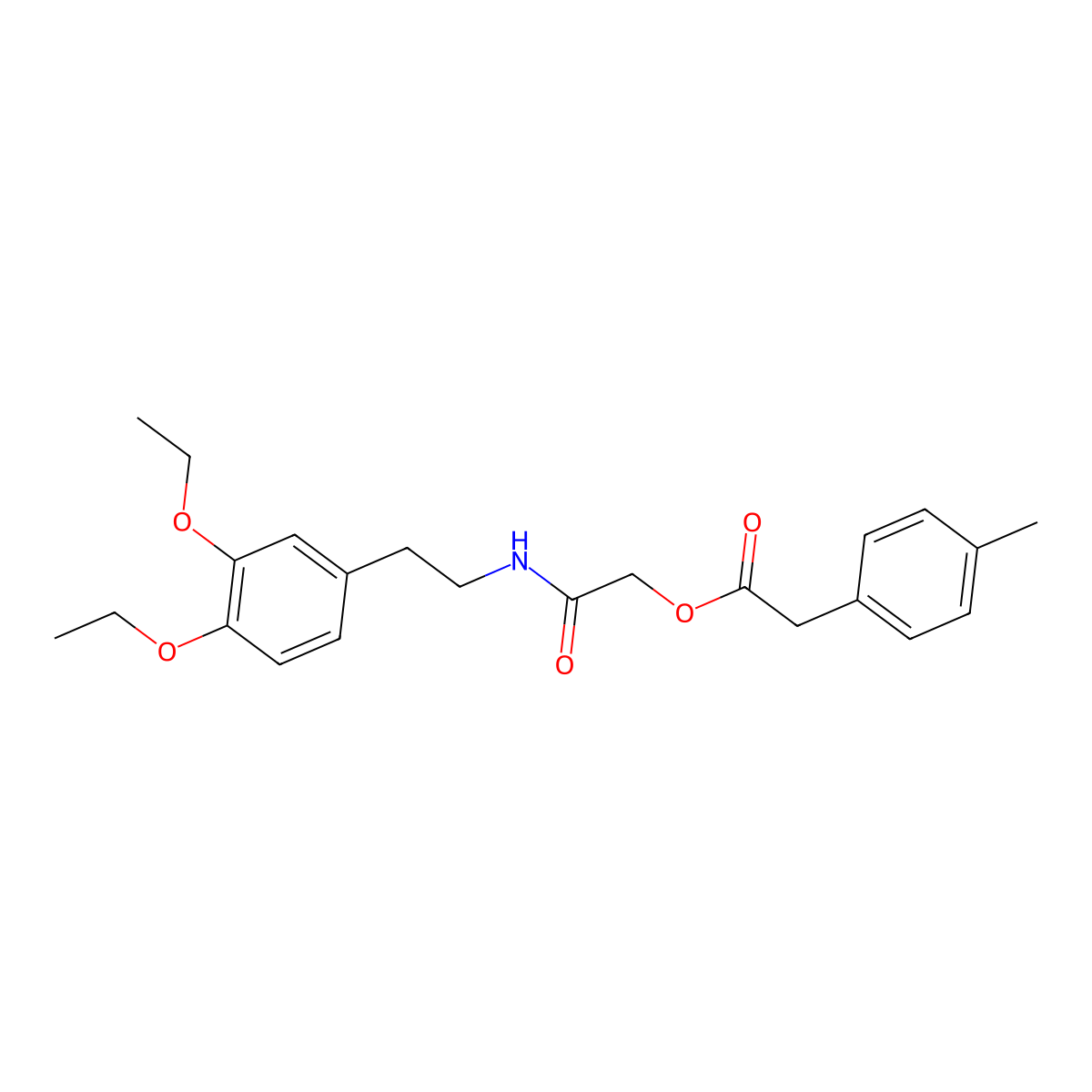 2-((3,4-Diethoxyphenethyl)amino)-2-oxoethyl 2-(p-tolyl)acetate molecular structure, CAS 1795031-09-2