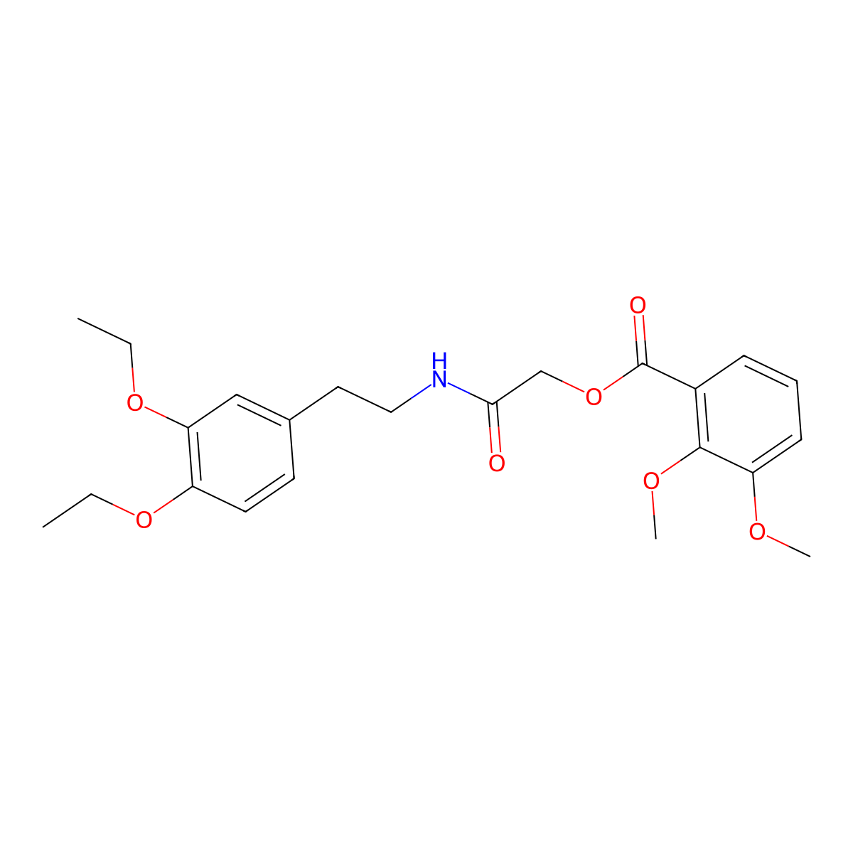 {[2-(3,4-Diethoxyphenyl)ethyl]carbamoyl}methyl 2,3-dimethoxybenzoate molecular structure, CAS 1795031-13-8