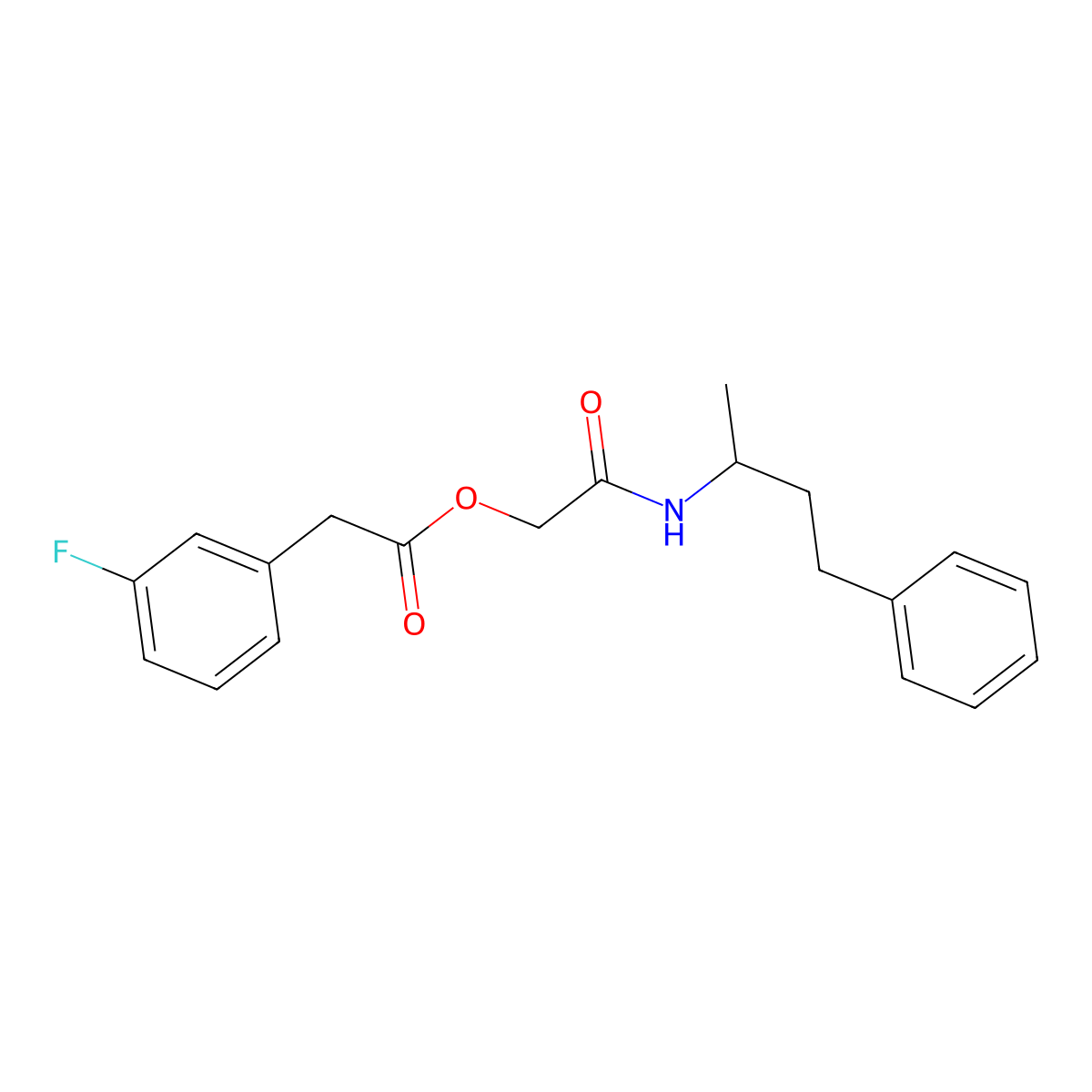 [(4-Phenylbutan-2-YL)carbamoyl]methyl 2-(3-fluorophenyl)acetate molecular structure, CAS 1795031-27-4
