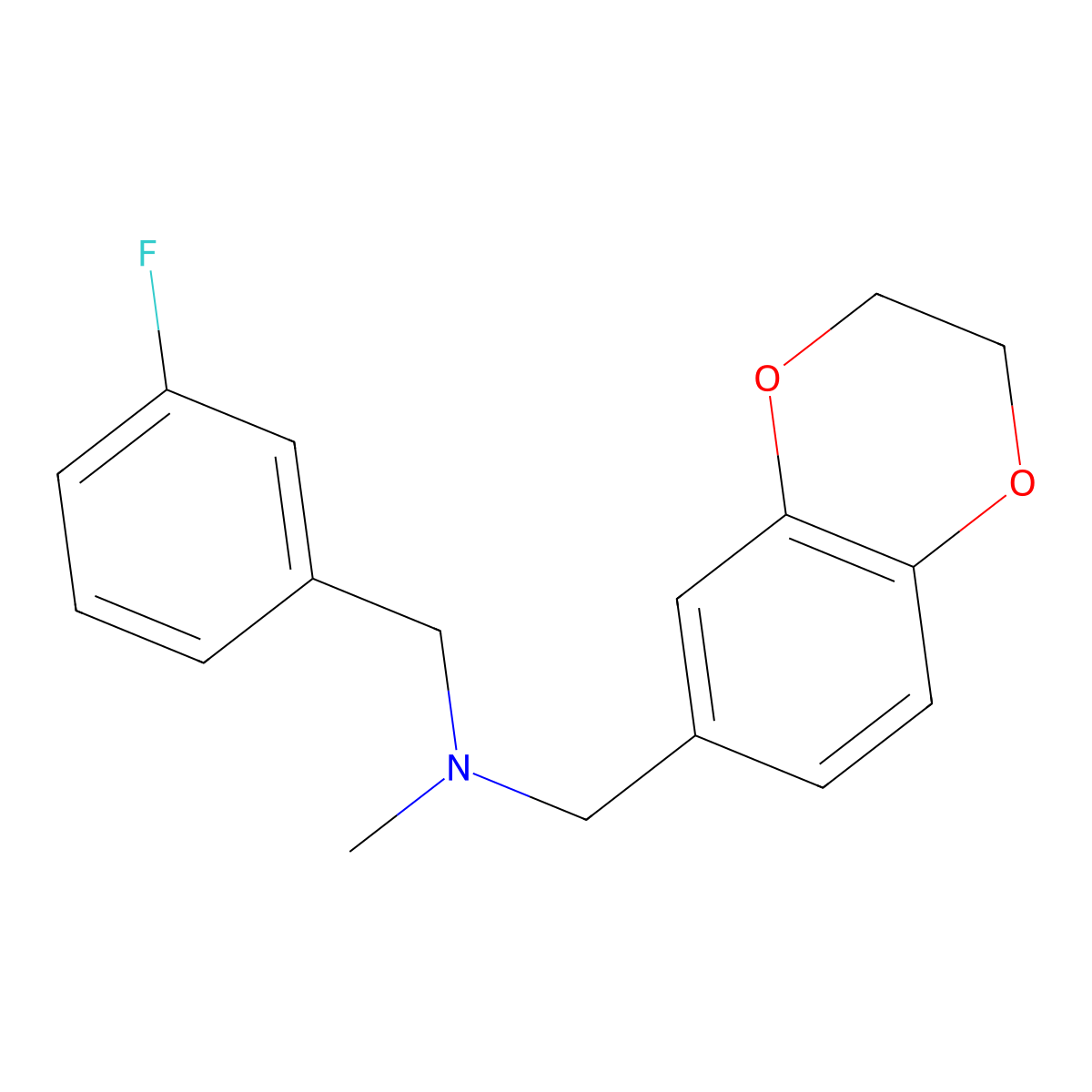 [(2,3-Dihydro-1,4-benzodioxin-6-yl)methyl][(3-fluorophenyl)methyl]methylamine molecular structure, CAS 1795052-84-4