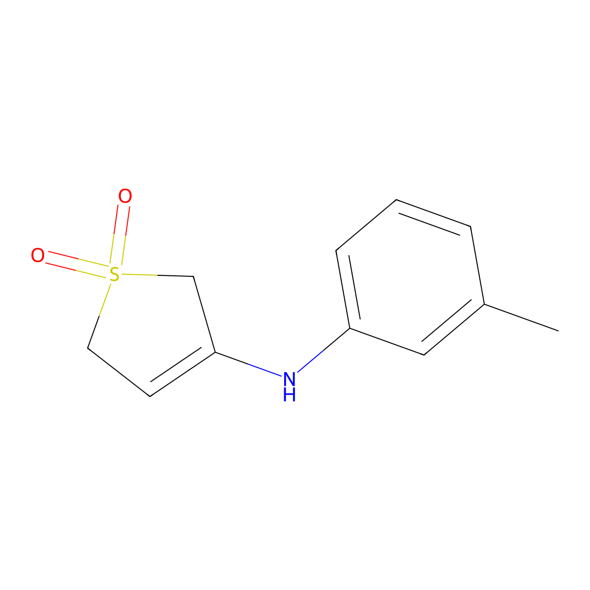 N-(3-methylphenyl)-1,1-dioxo-2,5-dihydrothiophen-3-amine molecular structure, CAS 1795067-17-2