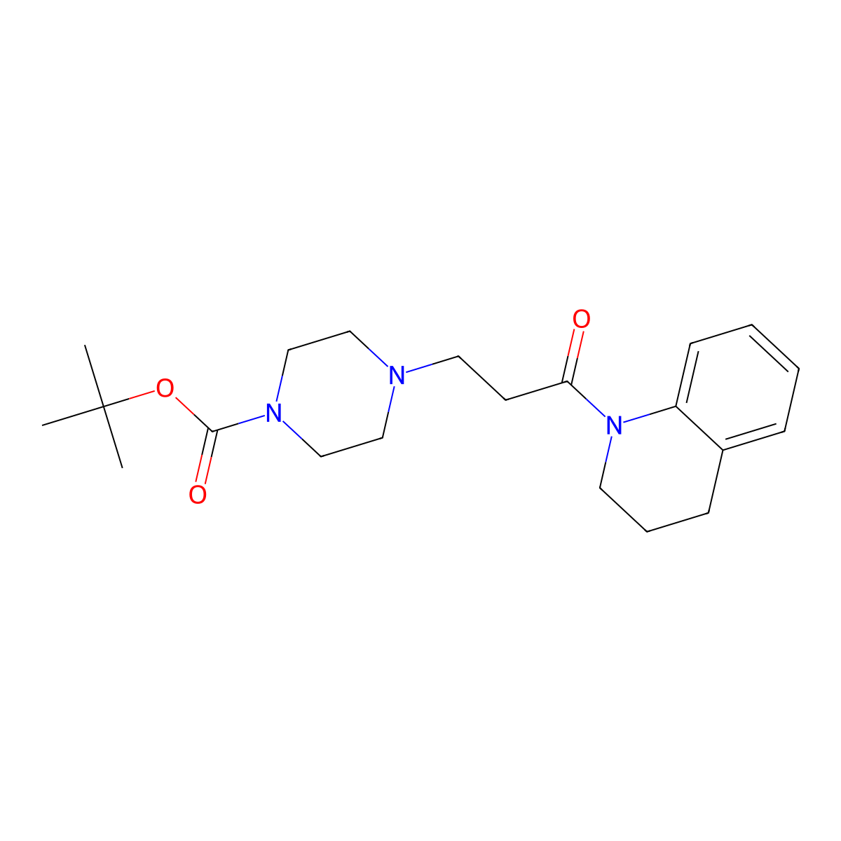 Tert-butyl 4-[3-oxo-3-(1,2,3,4-tetrahydroquinolin-1-yl)propyl]piperazine-1-carboxylate molecular structure, CAS 1795068-02-8