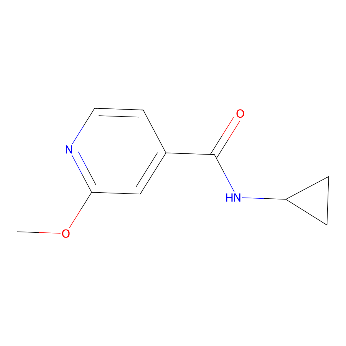 N-Cyclopropyl-2-methoxypyridine-4-carboxamide molecular structure, CAS 1795084-02-4
