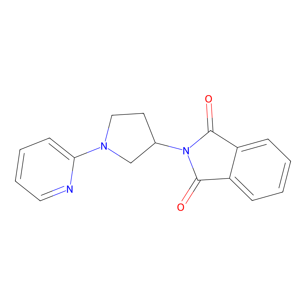 2-(1-(Pyridin-2-yl)pyrrolidin-3-yl)isoindoline-1,3-dione molecular structure, CAS 1795084-29-5