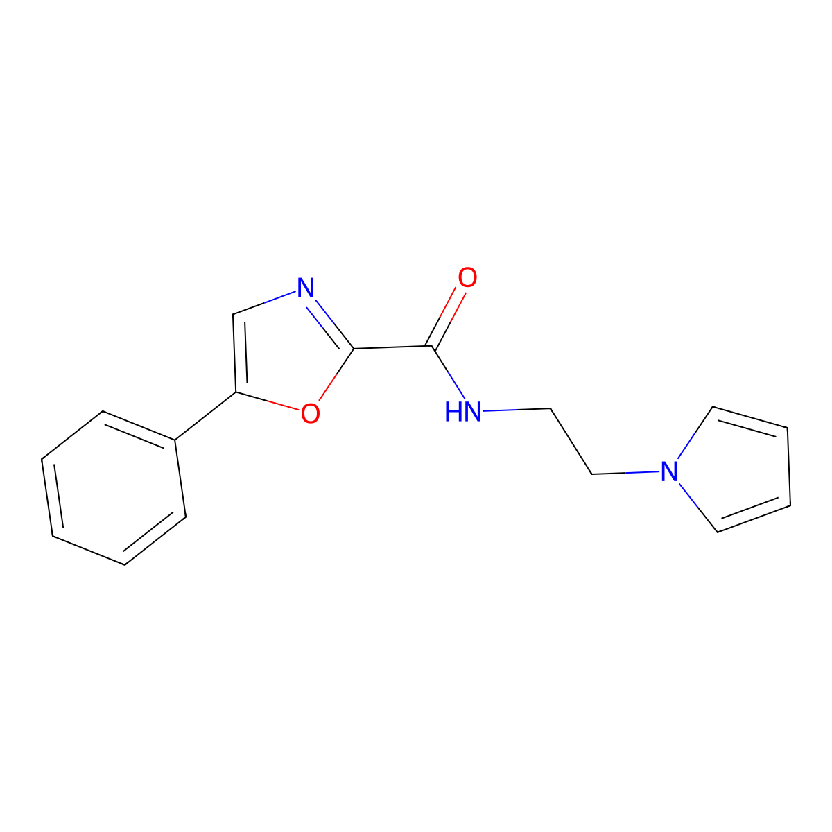N-(2-(1H-pyrrol-1-yl)ethyl)-5-phenyloxazole-2-carboxamide molecular structure, CAS 1795084-49-9