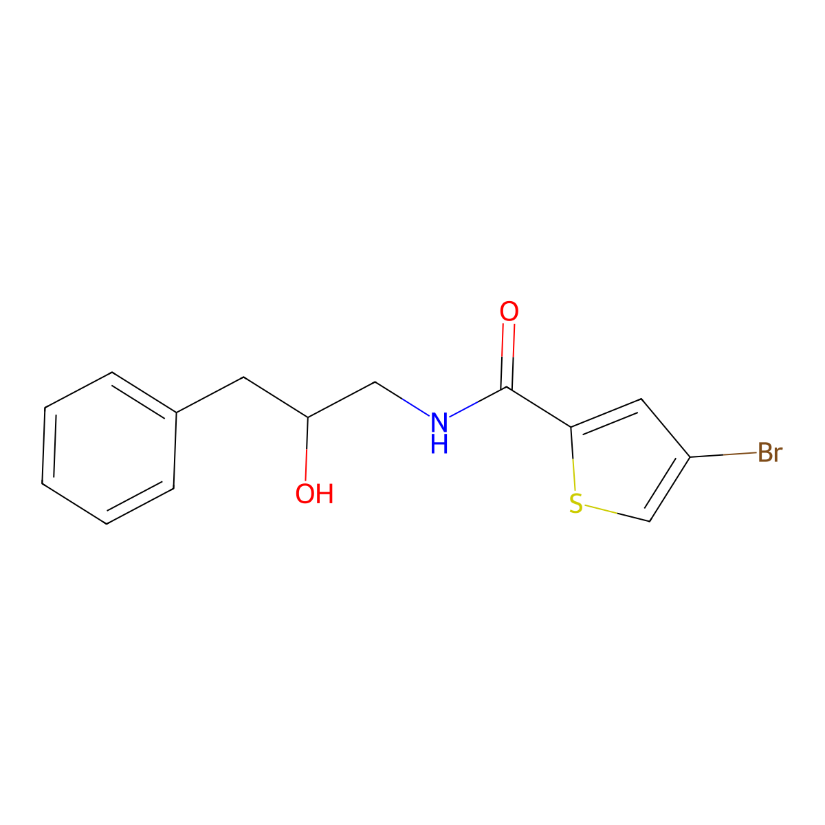 4-bromo-N-(2-hydroxy-3-phenylpropyl)thiophene-2-carboxamide molecular structure, CAS 1795084-93-3