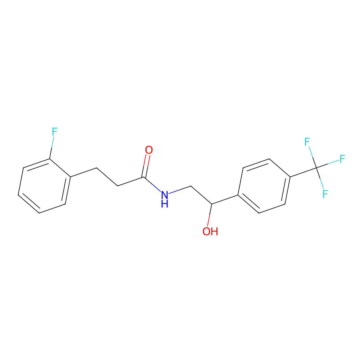 3-(2-fluorophenyl)-N-{2-hydroxy-2-[4-(trifluoromethyl)phenyl]ethyl}propanamide molecular structure, CAS 1795085-05-0