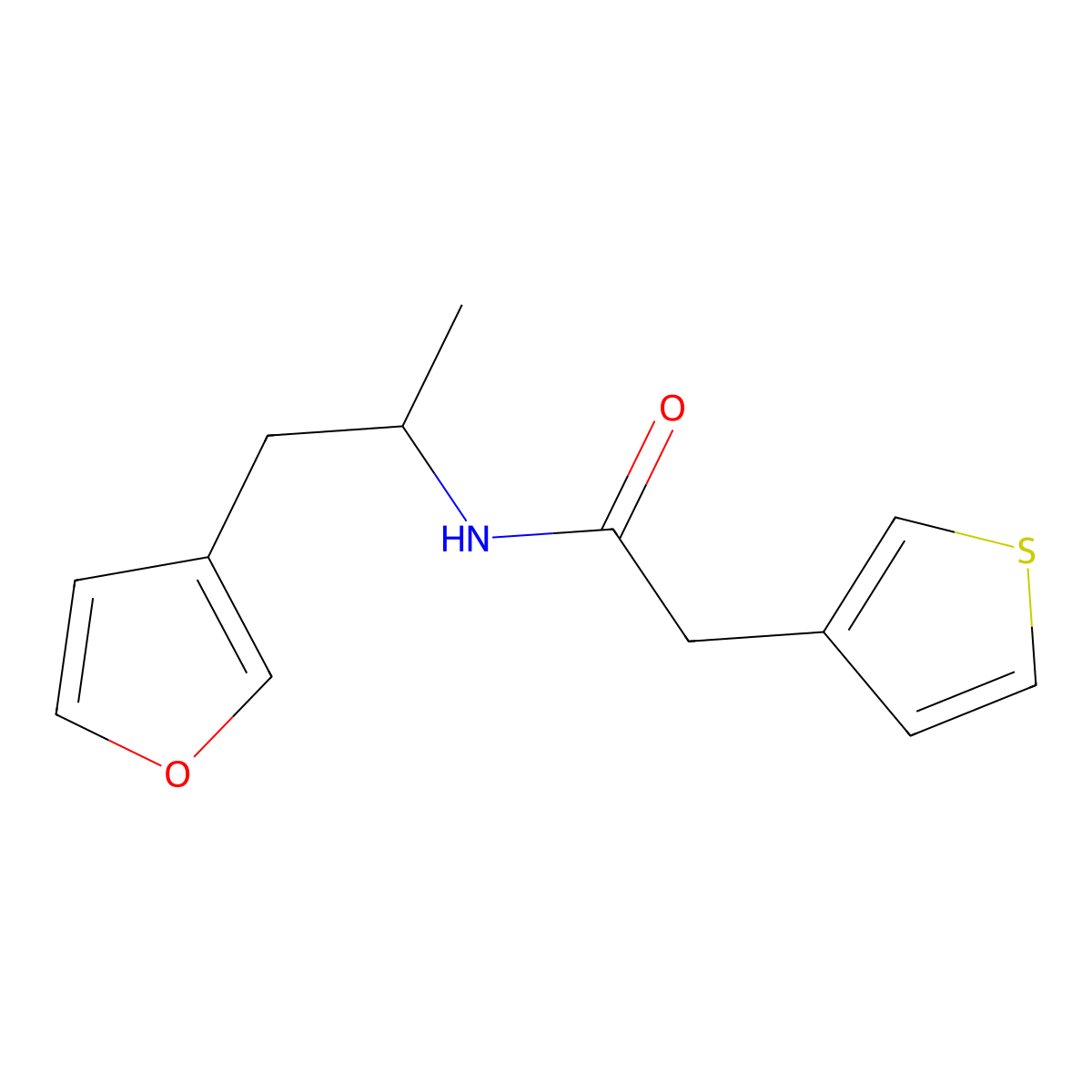 N-(1-(furan-3-yl)propan-2-yl)-2-(thiophen-3-yl)acetamide molecular structure, CAS 1795085-22-1