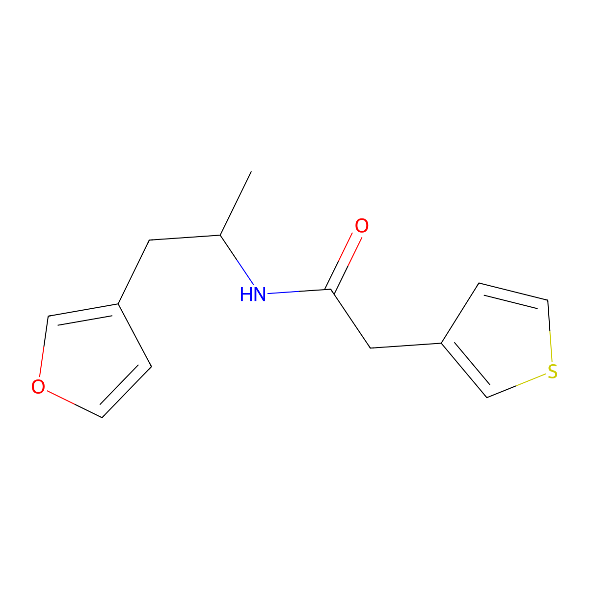 N-(1-(furan-3-yl)propan-2-yl)-2-(thiophen-3-yl)acetamide molecular structure, CAS 1795085-22-1
