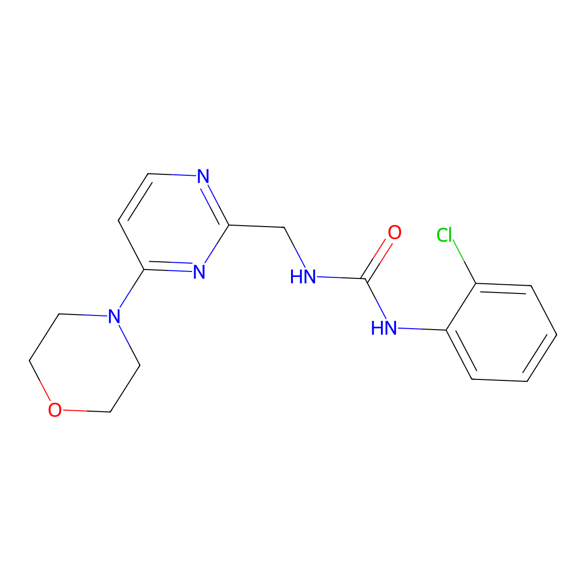 1-(2-Chlorophenyl)-3-((4-morpholinopyrimidin-2-yl)methyl)urea molecular structure, CAS 1795085-40-3