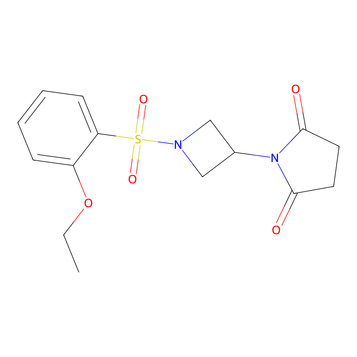 1-(1-((2-Ethoxyphenyl)sulfonyl)azetidin-3-yl)pyrrolidine-2,5-dione molecular structure, CAS 1795085-73-2
