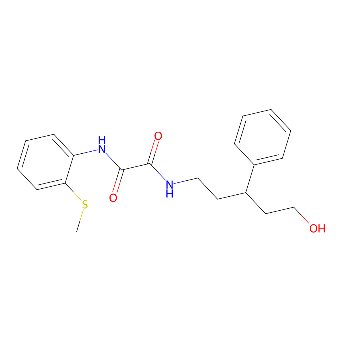 N1-(5-hydroxy-3-phenylpentyl)-N2-(2-(methylthio)phenyl)oxalamide molecular structure, CAS 1795086-09-7