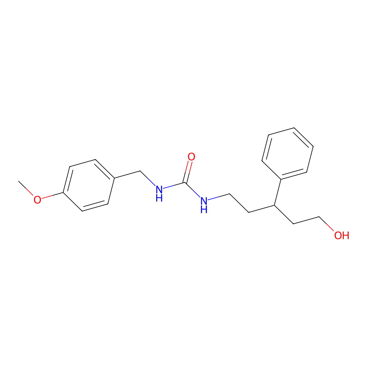 1-(5-Hydroxy-3-phenylpentyl)-3-(4-methoxybenzyl)urea molecular structure, CAS 1795086-19-9