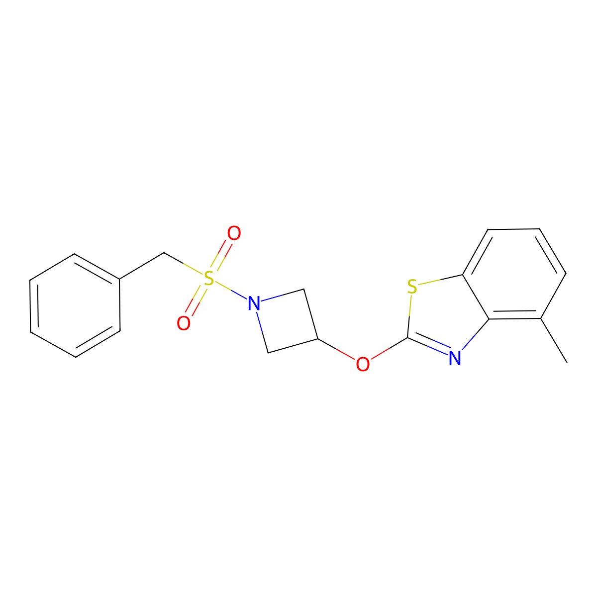 2-((1-(Benzylsulfonyl)azetidin-3-yl)oxy)-4-methylbenzo[d]thiazole molecular structure, CAS 1795087-39-6