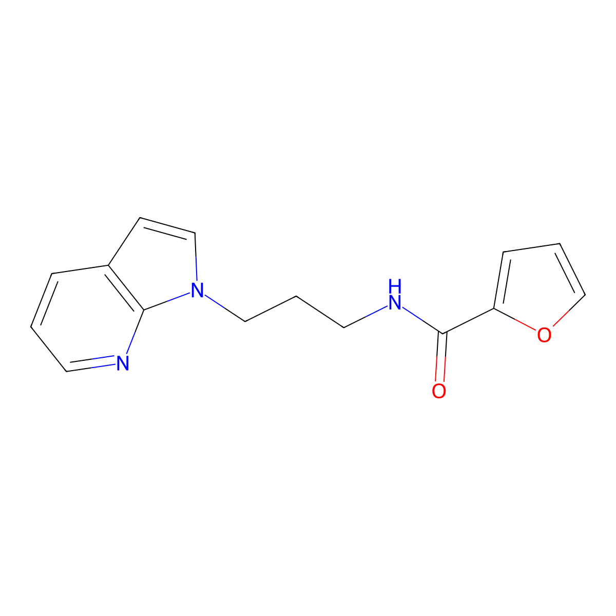 N-(3-{1H-pyrrolo[2,3-b]pyridin-1-yl}propyl)furan-2-carboxamide molecular structure, CAS 1795087-47-6