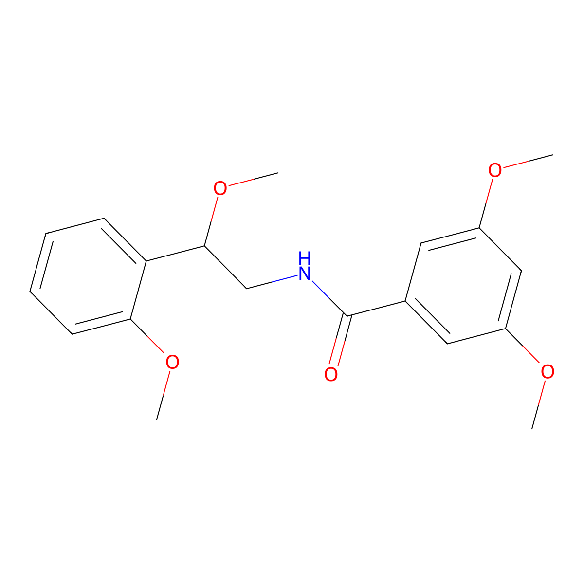 3,5-dimethoxy-N-(2-methoxy-2-(2-methoxyphenyl)ethyl)benzamide molecular structure, CAS 1795087-96-5