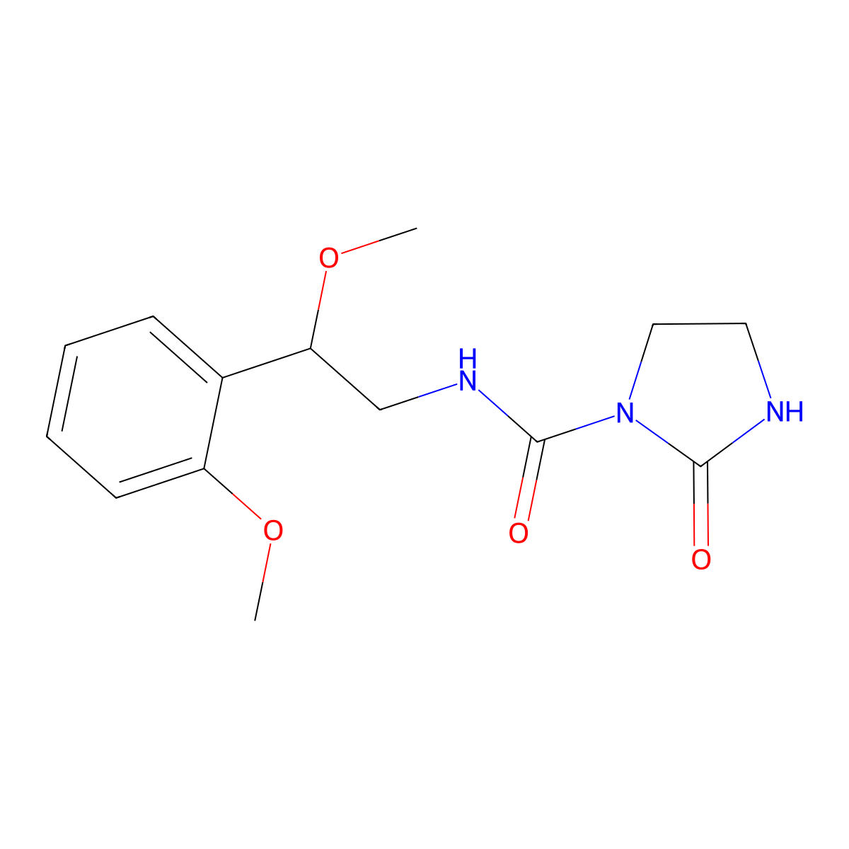 N-[2-methoxy-2-(2-methoxyphenyl)ethyl]-2-oxoimidazolidine-1-carboxamide molecular structure, CAS 1795088-13-9