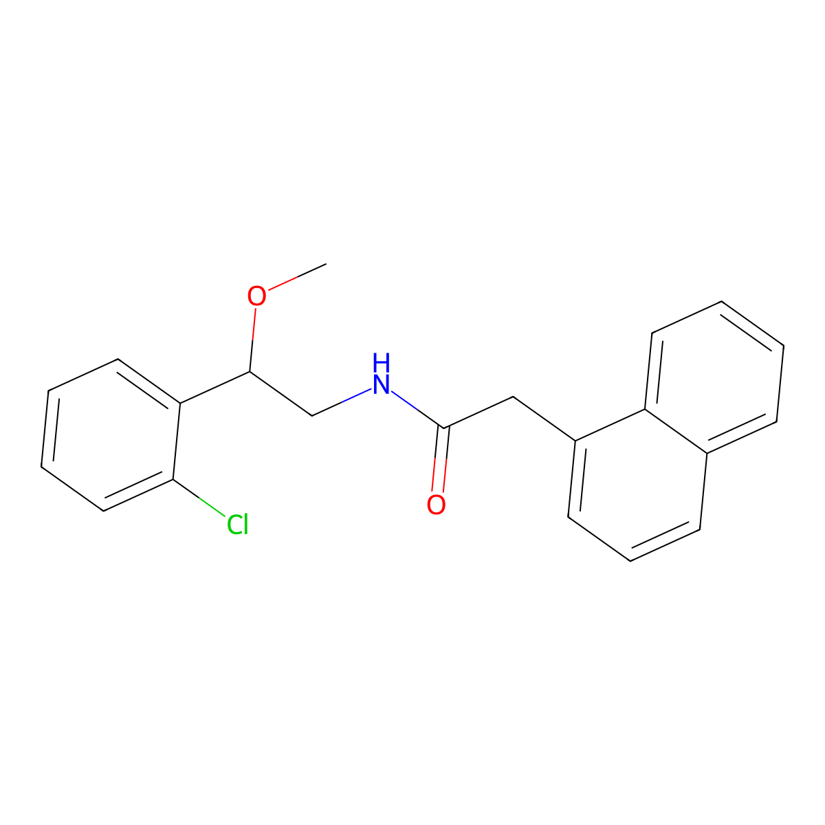 N-[2-(2-chlorophenyl)-2-methoxyethyl]-2-(naphthalen-1-yl)acetamide molecular structure, CAS 1795088-27-5