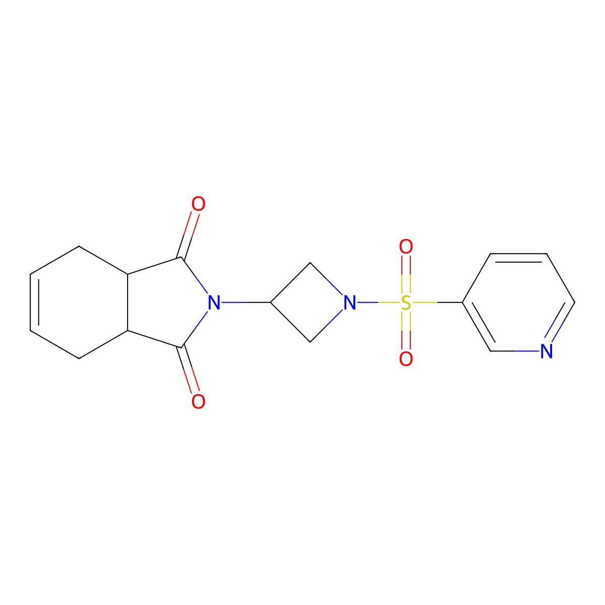 2-(1-(pyridin-3-ylsulfonyl)azetidin-3-yl)-3a,4,7,7a-tetrahydro-1H-isoindole-1,3(2H)-dione molecular structure, CAS 1795089-21-2
