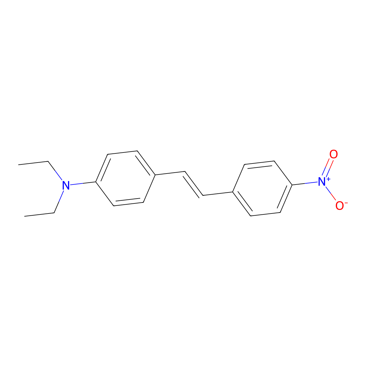4'-Diethylamino-4-nitrostilbene molecular structure, CAS 17951-64-3