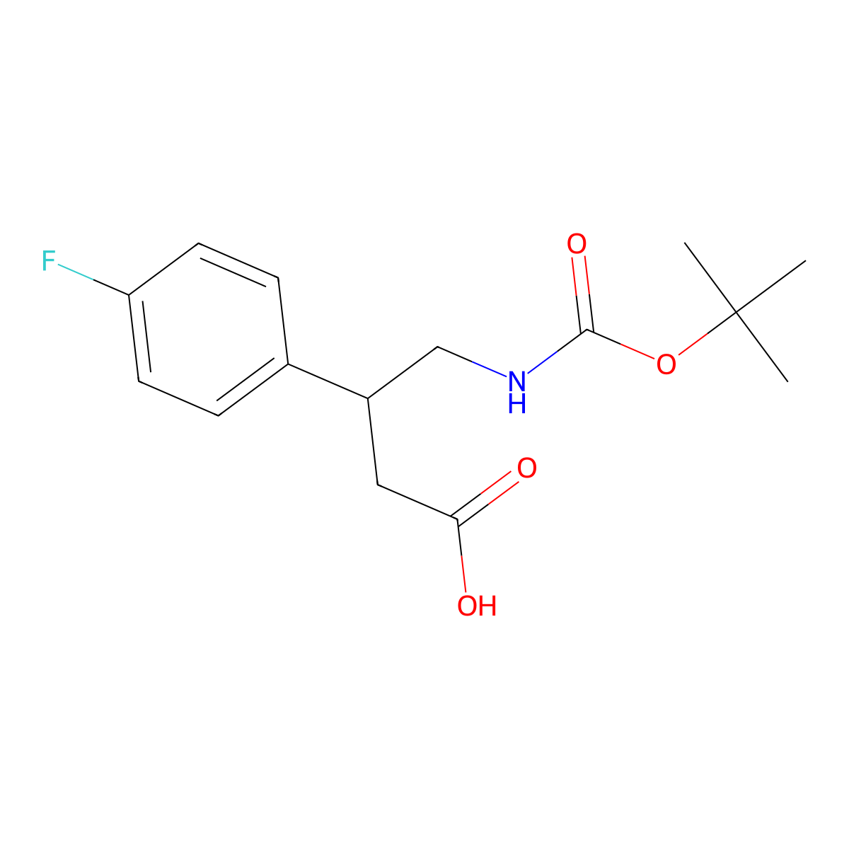 4-{[(Tert-butoxy)carbonyl]amino}-3-(4-fluorophenyl)butanoic acid molecular structure, CAS 1795103-42-2