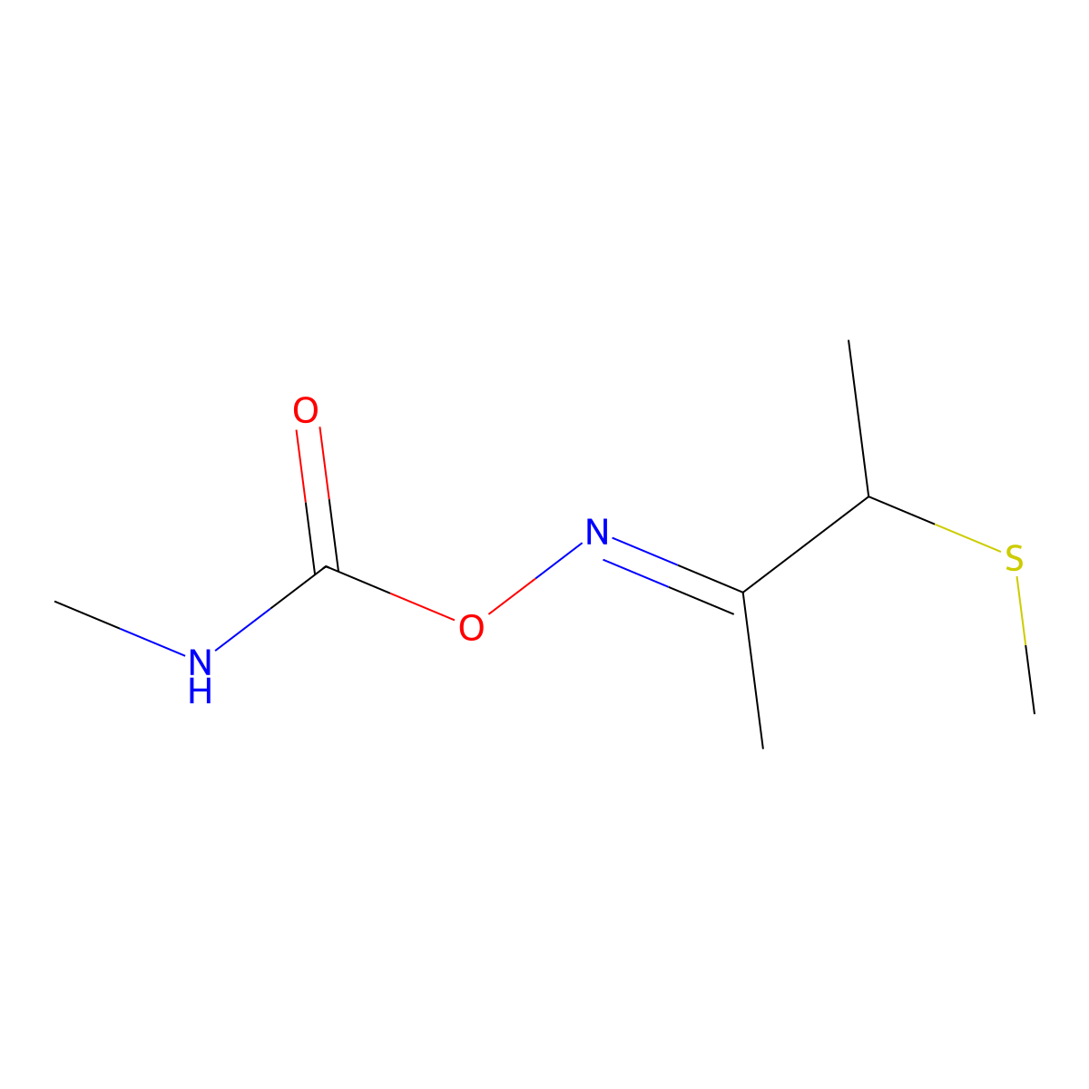 [(E)-3-methylsulfanylbutan-2-ylideneamino] N-methylcarbamate molecular structure, CAS 1795141-34-2