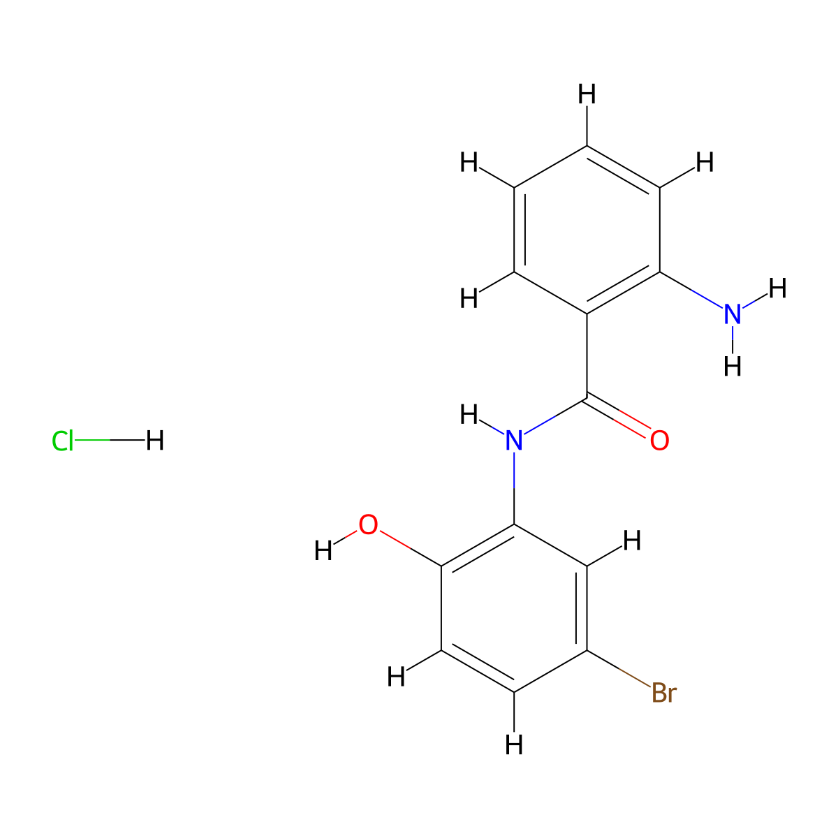 2-amino-N-(5-bromo-2-hydroxyphenyl)benzamide hydrochloride molecular structure, CAS 1795187-35-7