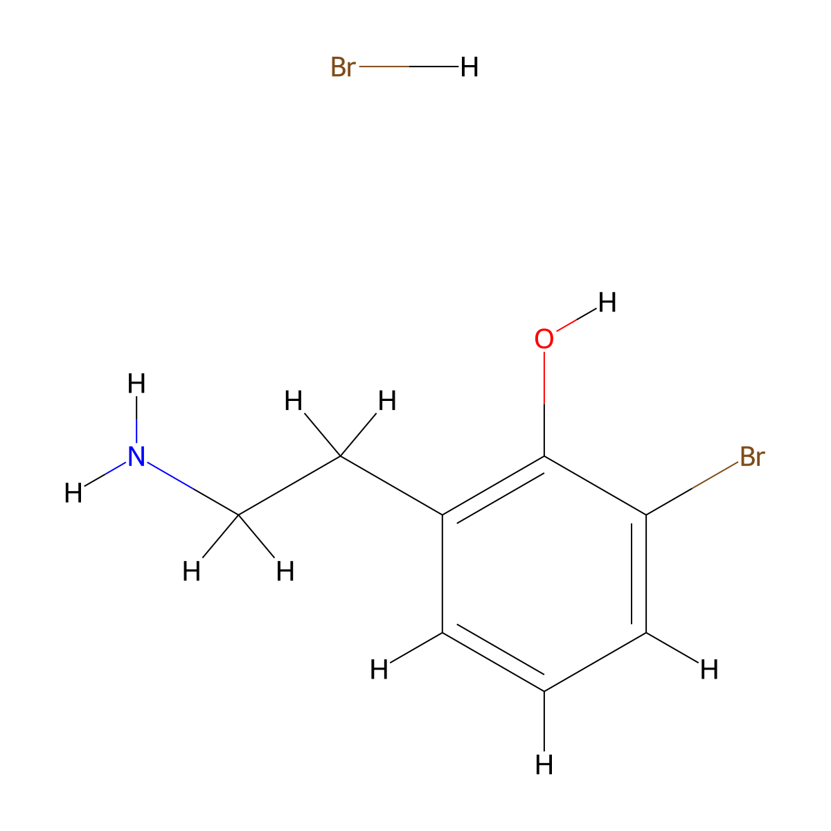 2-(2-Aminoethyl)-6-bromophenol hydrobromide molecular structure, CAS 1795187-83-5