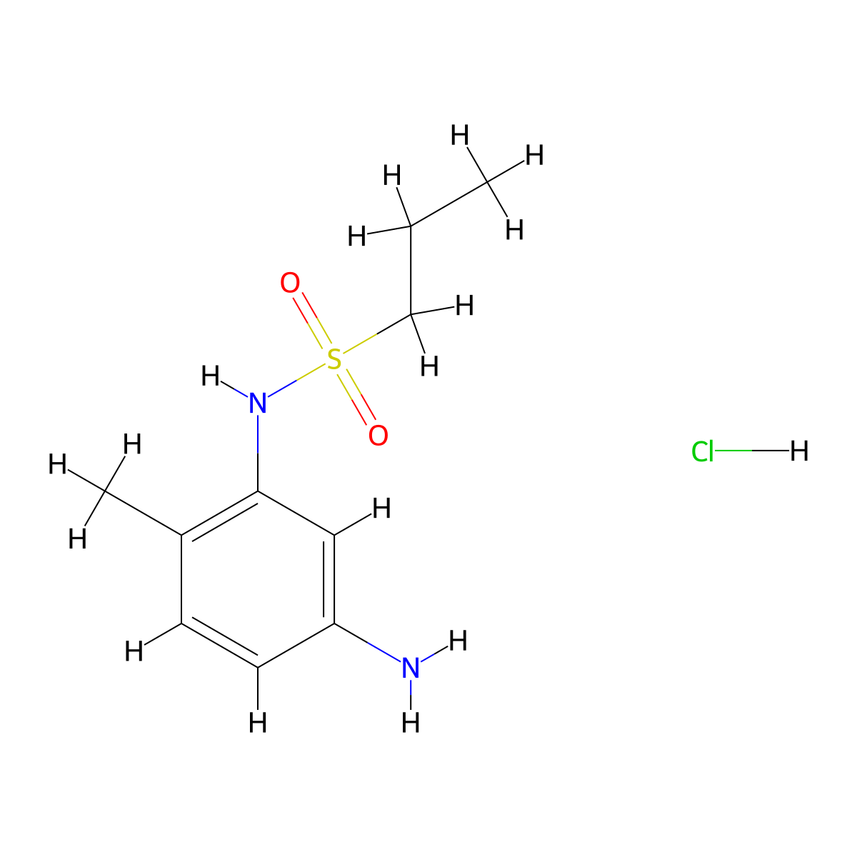 N-(5-amino-2-methylphenyl)propane-1-sulfonamide hydrochloride molecular structure, CAS 1795188-51-0