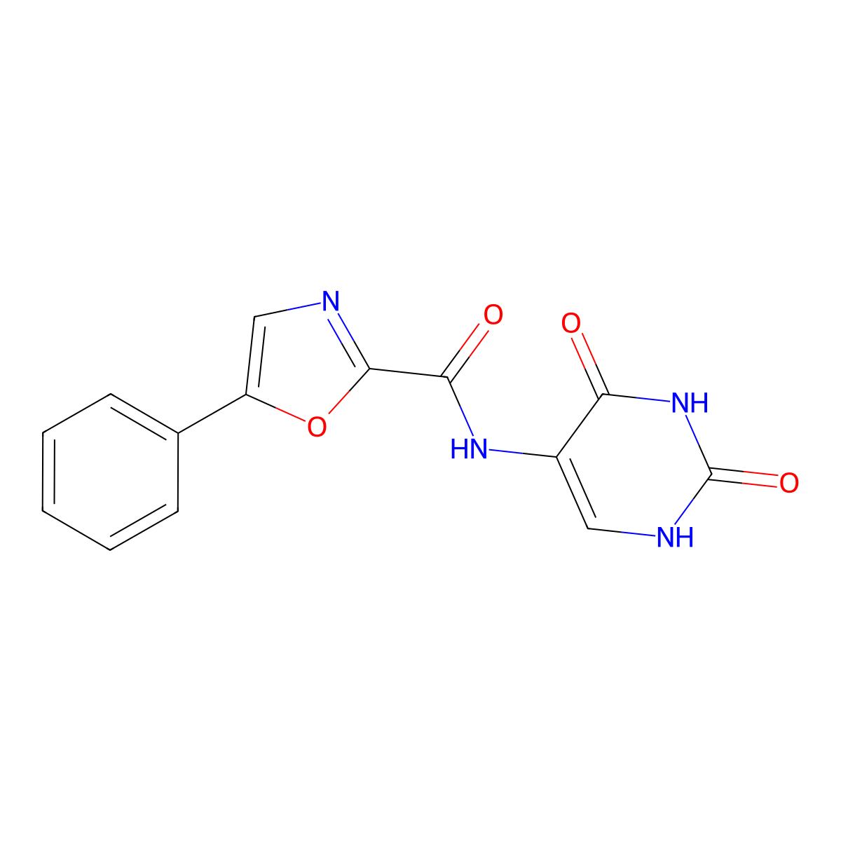 N-(2,4-dioxo-1,2,3,4-tetrahydropyrimidin-5-yl)-5-phenyloxazole-2-carboxamide molecular structure, CAS 1795189-73-9