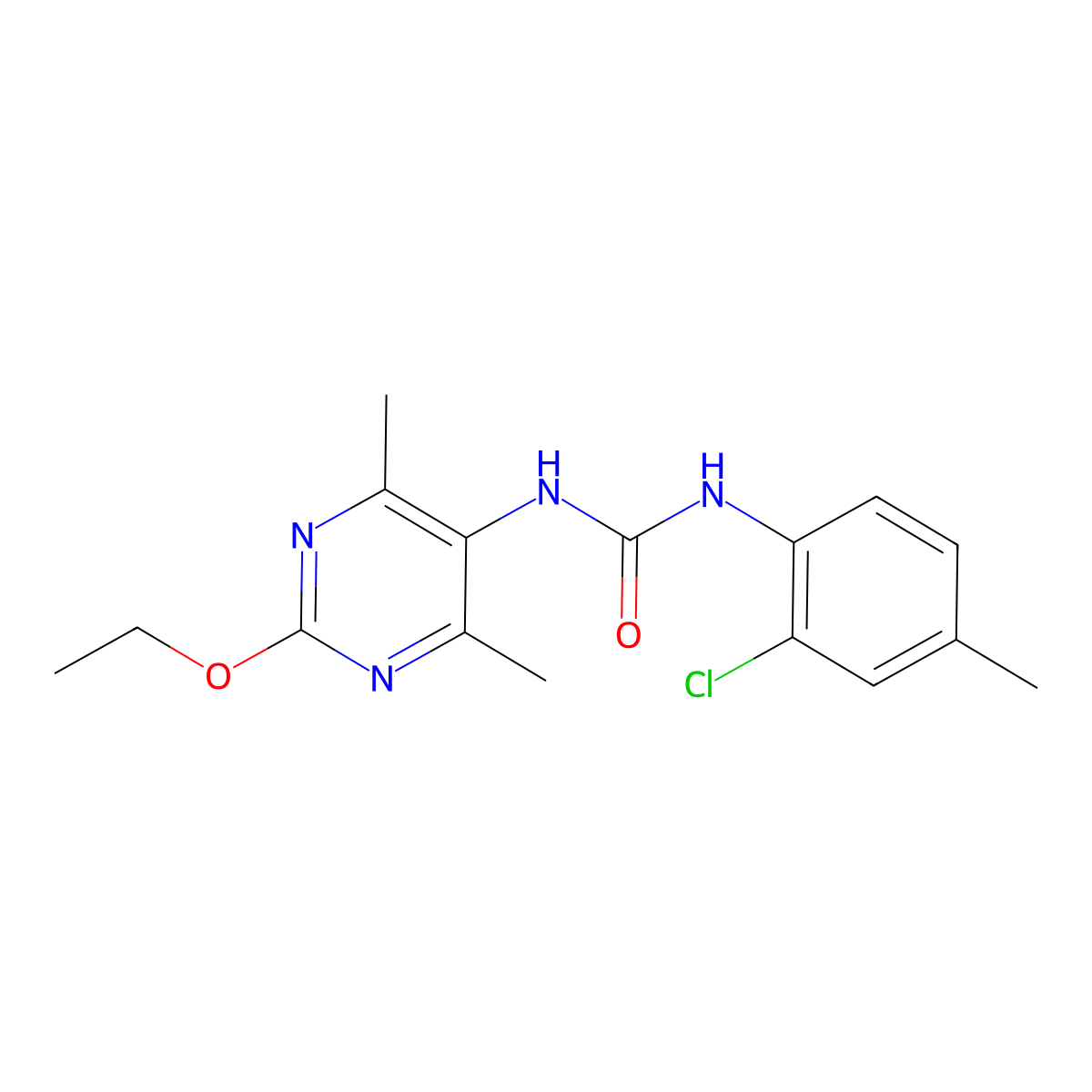 1-(2-Chloro-4-methylphenyl)-3-(2-ethoxy-4,6-dimethylpyrimidin-5-yl)urea molecular structure, CAS 1795190-54-3
