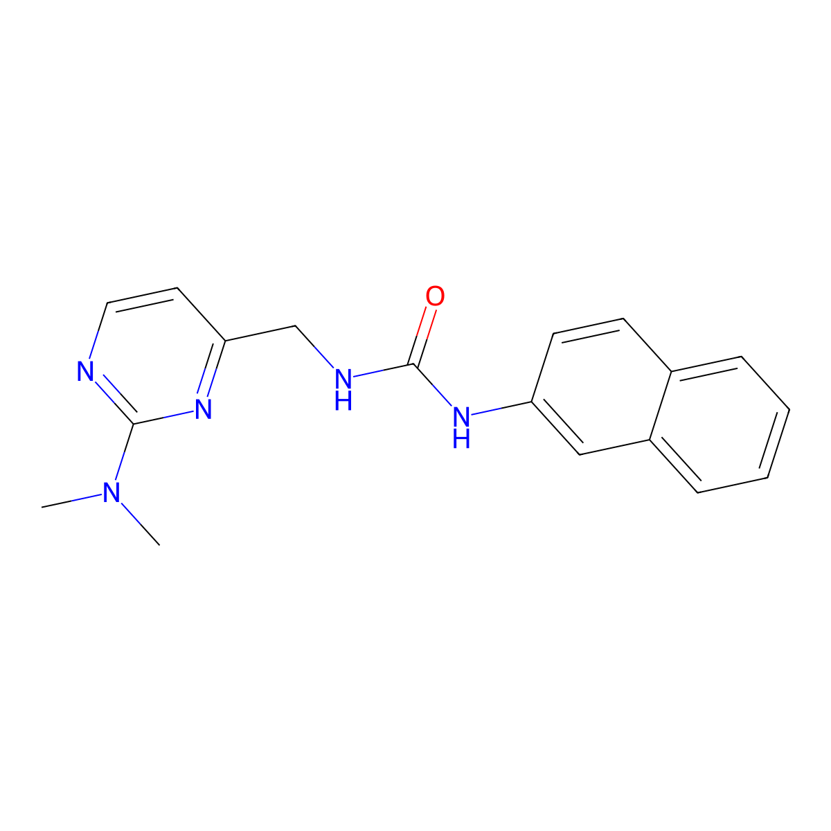 3-{[2-(Dimethylamino)pyrimidin-4-yl]methyl}-1-(naphthalen-2-yl)urea molecular structure, CAS 1795190-70-3