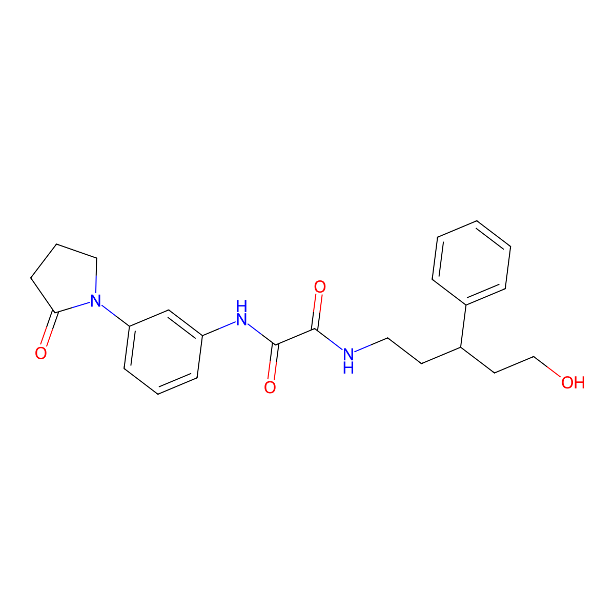 N1-(5-hydroxy-3-phenylpentyl)-N2-(3-(2-oxopyrrolidin-1-yl)phenyl)oxalamide molecular structure, CAS 1795190-90-7