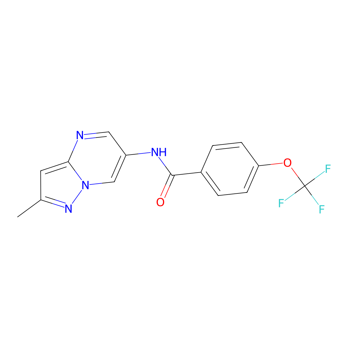 N-{2-methylpyrazolo[1,5-a]pyrimidin-6-yl}-4-(trifluoromethoxy)benzamide molecular structure, CAS 1795190-92-9