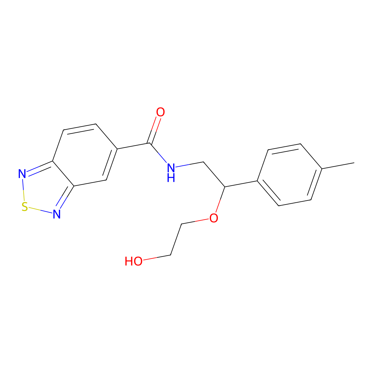 N-(2-(2-hydroxyethoxy)-2-(p-tolyl)ethyl)benzo[c][1,2,5]thiadiazole-5-carboxamide molecular structure, CAS 1795191-10-4