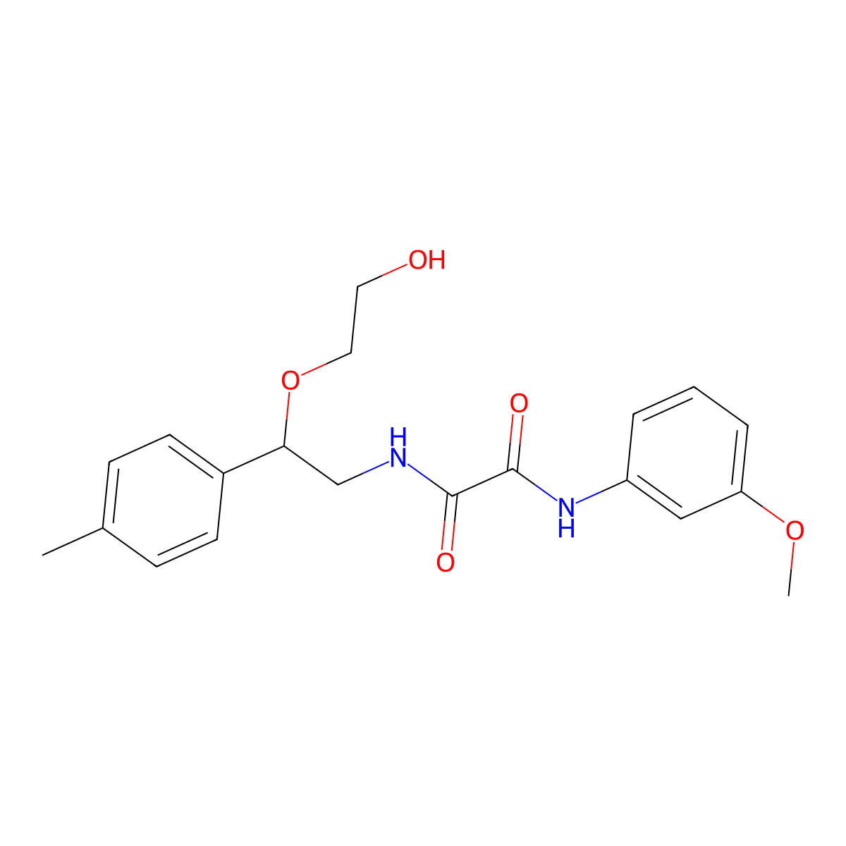N1-(2-(2-hydroxyethoxy)-2-(p-tolyl)ethyl)-N2-(3-methoxyphenyl)oxalamide molecular structure, CAS 1795191-26-2