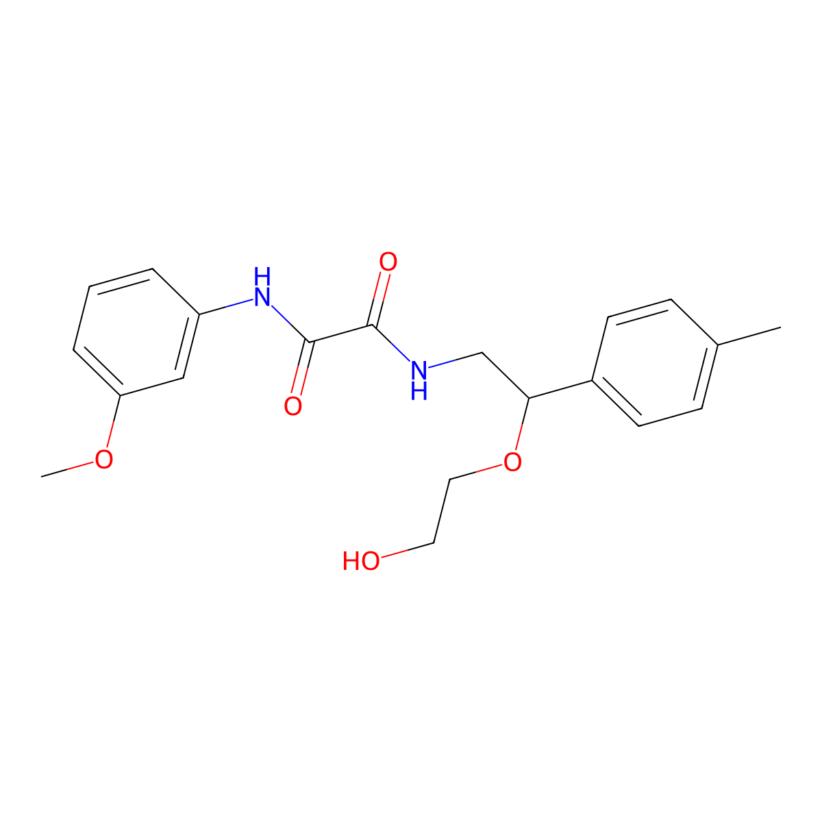 N1-(2-(2-hydroxyethoxy)-2-(p-tolyl)ethyl)-N2-(3-methoxyphenyl)oxalamide molecular structure, CAS 1795191-26-2