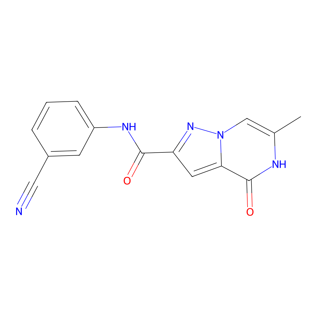 N-(3-cyanophenyl)-6-methyl-4-oxo-4,5-dihydropyrazolo[1,5-a]pyrazine-2-carboxamide molecular structure, CAS 1795191-40-0