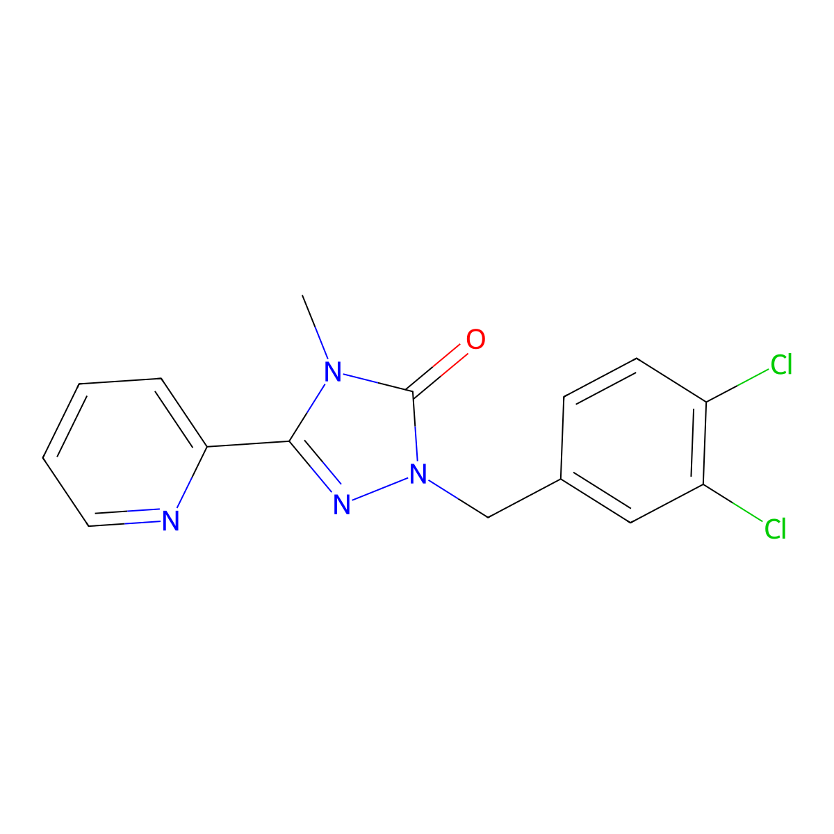 1-(3,4-dichlorobenzyl)-4-methyl-3-(pyridin-2-yl)-1H-1,2,4-triazol-5(4H)-one molecular structure, CAS 1795191-92-2