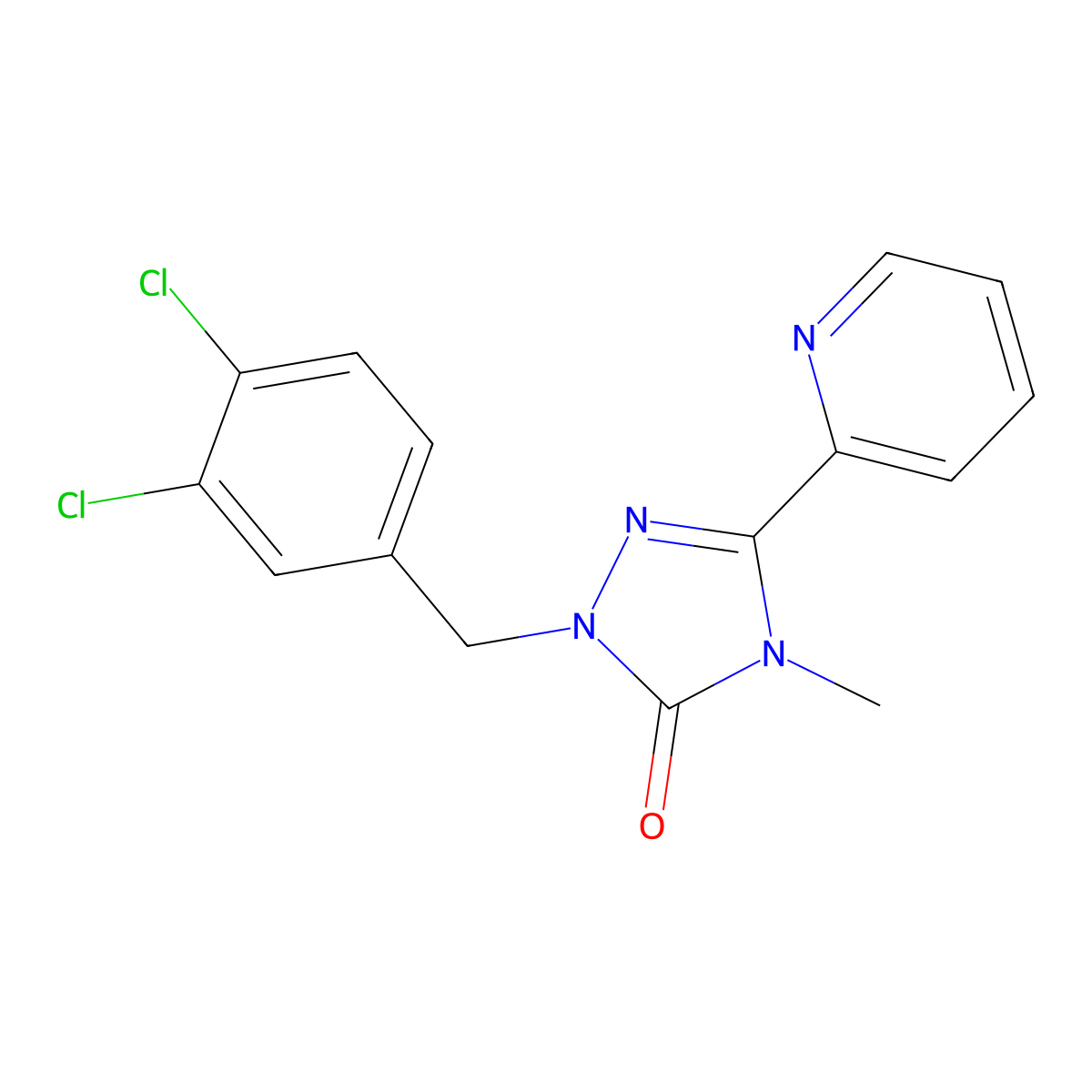 1-(3,4-dichlorobenzyl)-4-methyl-3-(pyridin-2-yl)-1H-1,2,4-triazol-5(4H)-one molecular structure, CAS 1795191-92-2