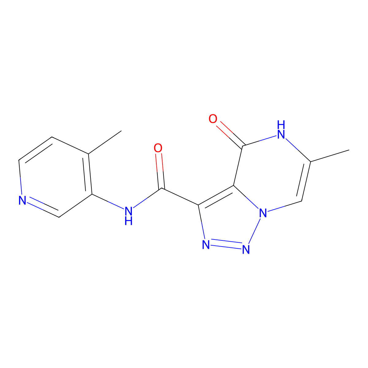 6-methyl-N-(4-methylpyridin-3-yl)-4-oxo-4,5-dihydro-[1,2,3]triazolo[1,5-a]pyrazine-3-carboxamide molecular structure, CAS 1795192-19-6