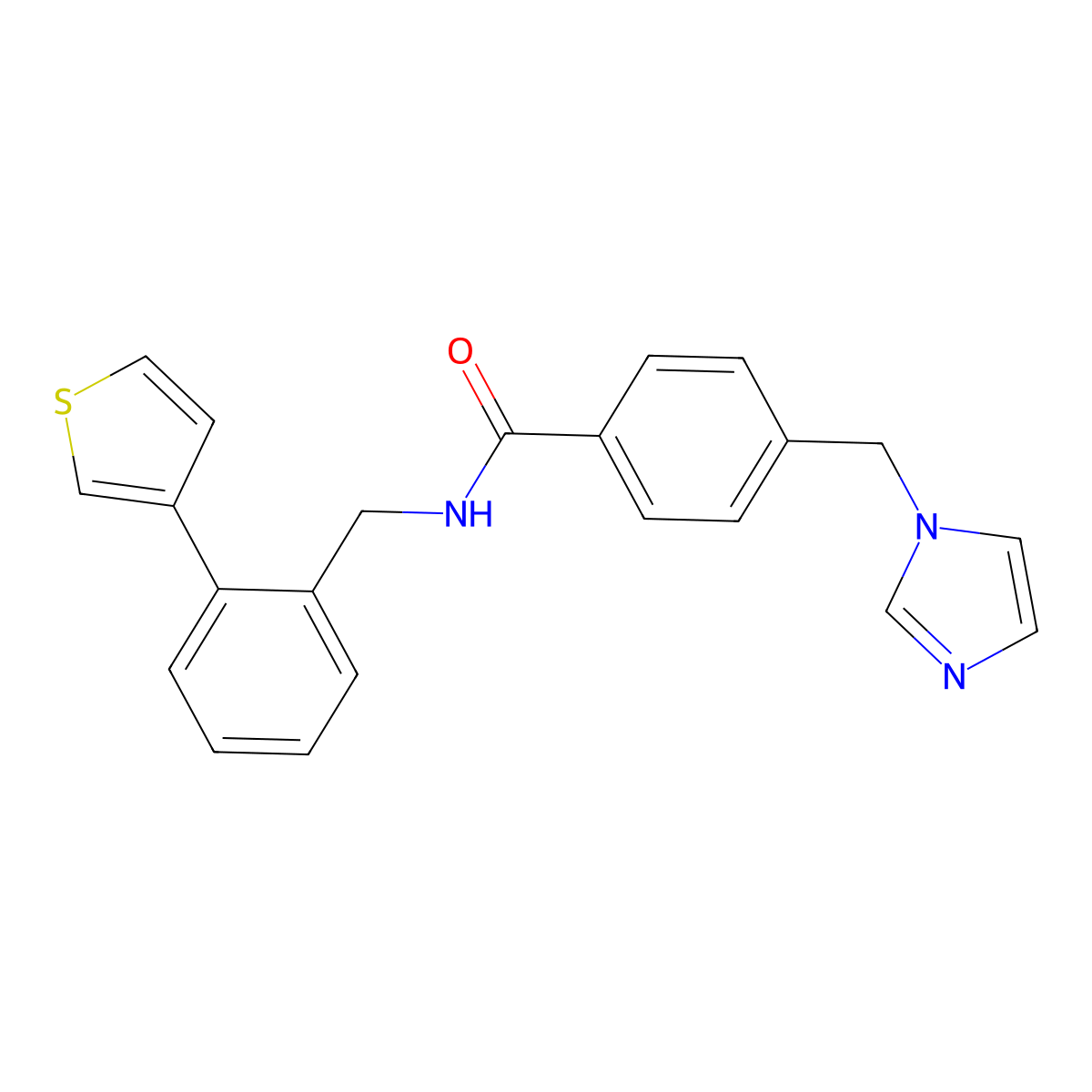 4-((1H-imidazol-1-yl)methyl)-N-(2-(thiophen-3-yl)benzyl)benzamide molecular structure, CAS 1795193-26-8