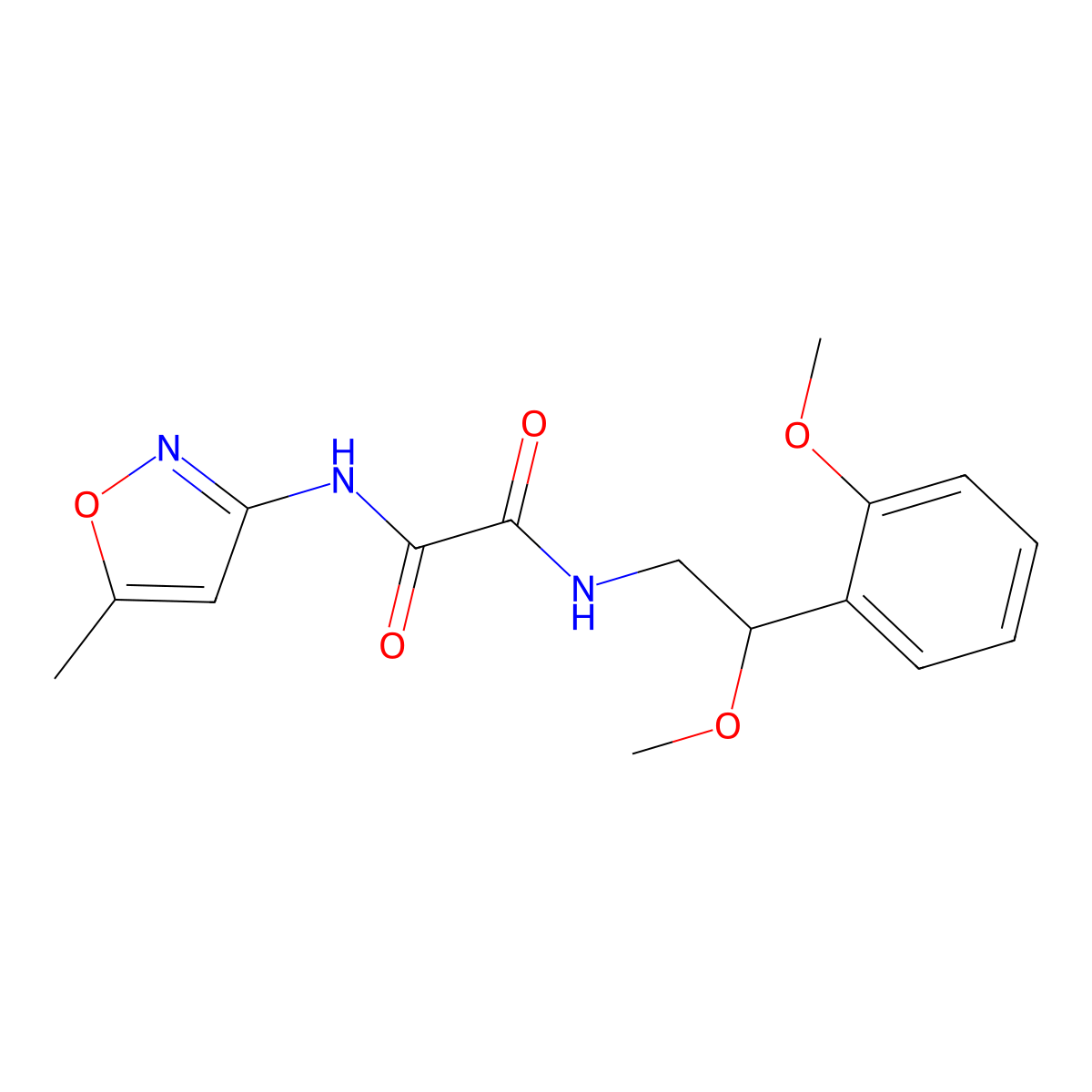 N1-(2-methoxy-2-(2-methoxyphenyl)ethyl)-N2-(5-methylisoxazol-3-yl)oxalamide molecular structure, CAS 1795194-68-1