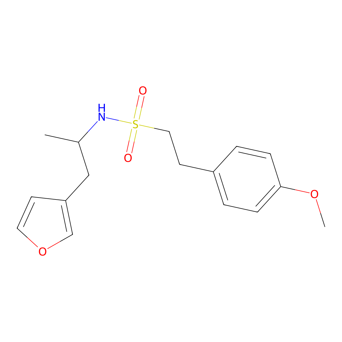N-(1-(furan-3-yl)propan-2-yl)-2-(4-methoxyphenyl)ethanesulfonamide molecular structure, CAS 1795194-72-7
