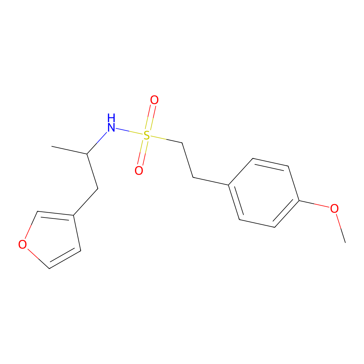 N-(1-(furan-3-yl)propan-2-yl)-2-(4-methoxyphenyl)ethanesulfonamide molecular structure, CAS 1795194-72-7