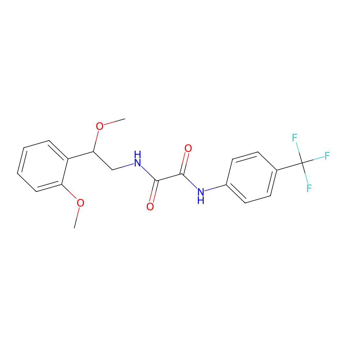 N1-(2-methoxy-2-(2-methoxyphenyl)ethyl)-N2-(4-(trifluoromethyl)phenyl)oxalamide molecular structure, CAS 1795194-79-4